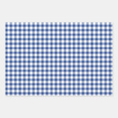 Classic Gingham True Blue Inpakpapier Vel (Voorkant 2)