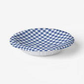 Classic Gingham True Blue Papieren Kommen (Gebogen)