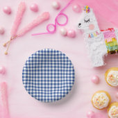 Classic Gingham True Blue Papieren Kommen (Feest)