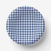 Classic Gingham True Blue Papieren Kommen (Voorkant)