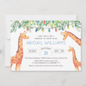 Classic Giraffe Safari Baby shower Kaart (Voorkant)