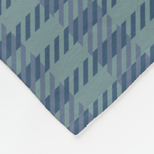 Classic Glen Plaid Grijs Blauw Familienaam Custom Fleece Deken (Hoek)