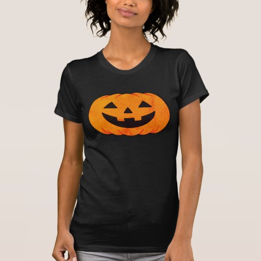 Classic Glowing Jack-O'-Lantern Pumpkin Halloween  T-shirt (Voorkant)