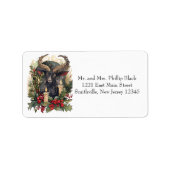 Classic Goat Yule Adres Etiket (Voorkant)