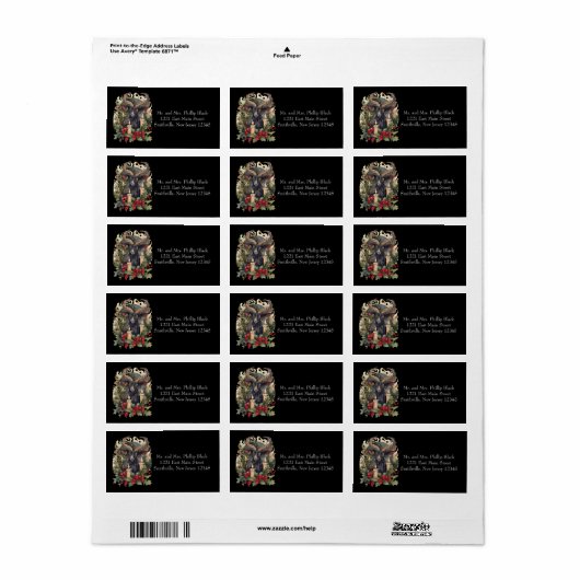 Classic Goat Yule Adres Etiket (Full Sheet)
