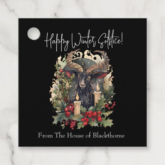 Classic Goat Yule Bedankjes Labels (Voorkant)