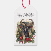 Classic Goat Yule Cadeaulabel (Voorkant)