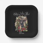 Classic Goat Yule Papieren Bordje (Voorkant)