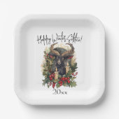 Classic Goat Yule Papieren Bordje (Voorkant)