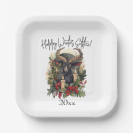 Classic Goat Yule Papieren Bordje