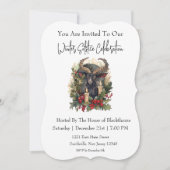 Classic Goat Yule Uitnodiging (Voorkant)