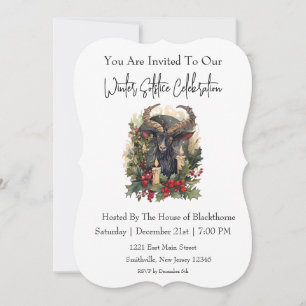 Classic Goat Yule Uitnodiging