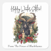 Classic Goat Yule Vierkante Sticker (Voorkant)