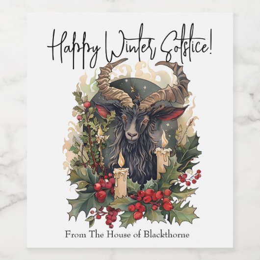 Classic Goat Yule Wijn Etiket (Enkel label)