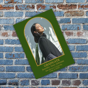 Classic Gold Arch Green voeg foto Afstuderen toe Kaart