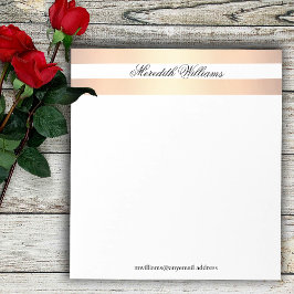 Classic Gold Bands Naam Gepersonaliseerd Notitieblok