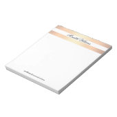 Classic Gold Bands Naam Gepersonaliseerd Notitieblok (Linkerzijde)