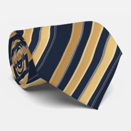 Classic Gold Black Horizontal Stripe Stropdas
