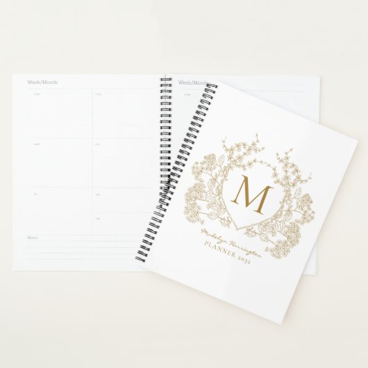 Classic Gold  Bloemkam Monogram Planner (Display)