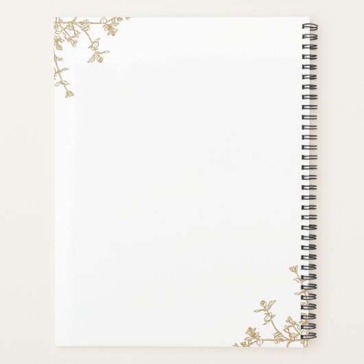 Classic Gold  Bloemkam Monogram Planner (Achterkant)