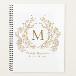 Classic Gold Bloemkam Monogram Planner