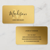 Classic Gold Borhed Metal Monogram Stijlvol Manusc Visitekaartje (Voorkant / Achterkant)