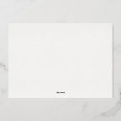 Classic Gold Brushed Lijst Foto Wedding Opslaan Da Folie Uitnodiging (Achterkant)