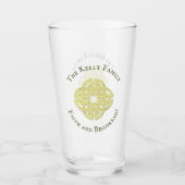 Classic Gold Celtic Cross Faith en Begorrah Glas (Voorkant)