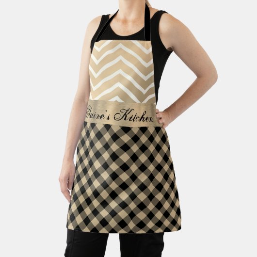 Classic Gold Chevron Gingham Schort (Insitu)