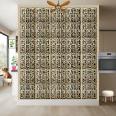 Classic Gold Cream Wit Zwart Oud Grieks Tegels Tegeltje