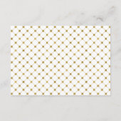 Classic Gold Crest Wedding Accommodatie Kaart (Achterkant)