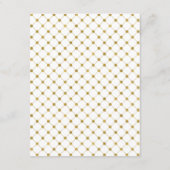 Classic Gold Crest Wedding Details Kaart (Achterkant)