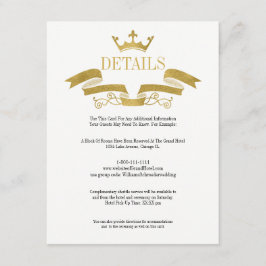 Classic Gold Crest Wedding Details Kaart