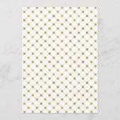 Classic Gold Crest Wedding Menu Kaart (Achterkant)