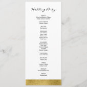 Classic Gold Crest Wedding Program Programmakaart (Achterkant)