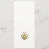 CLASSIC GOLD DAMASK FLORAL PATTERN MENU (Achterkant)