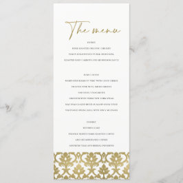 CLASSIC GOLD DAMASK FLORAL PATTERN MENU