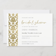 CLASSIC GOLD DAMASK FLORAL PATTERN VRIJGEZELLENFEE