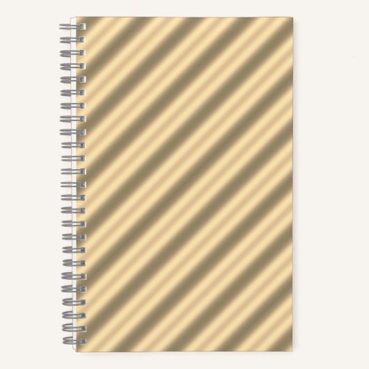Classic Gold Diagonaal Streep Spiral Notitieboek (Voorkant)