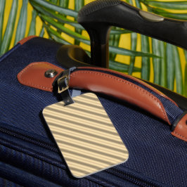 Classic Gold Diagonal Stripe Bagagelabel