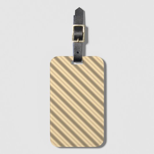 Classic Gold Diagonal Stripe Bagagelabel (Voorkant (verticaal))