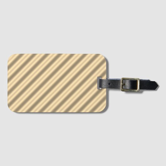 Classic Gold Diagonal Stripe Bagagelabel (Voorkant (horizontaal))