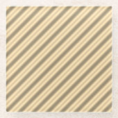 Classic Gold Diagonal Stripe Onderzetter Glazen Onderzetter (Voorkant)