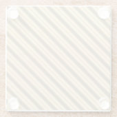Classic Gold Diagonal Stripe Onderzetter Glazen Onderzetter (Achterkant)