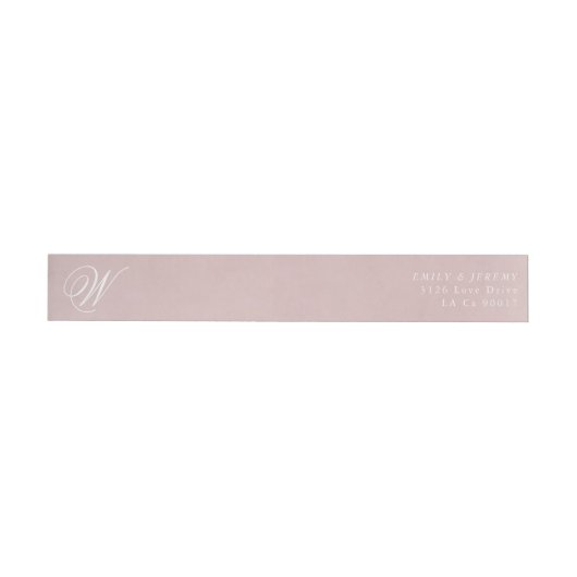 Classic Gold Dusty Roos Pink Monogram Weddenschap (Individueel)
