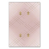 Classic Gold Dusty Roos Pink Monogram Weddenschap Kaart (Achterkant)