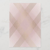 Classic Gold Dusty Roos Pink Monogram Weddenschap Menu (Achterkant)