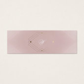 Classic Gold Dusty Roos Pink Monogram Weddenschap Mini Visitekaartjes (Voorkant)