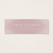 Classic Gold Dusty Roos Pink Monogram Weddenschap Mini Visitekaartjes (Achterkant)