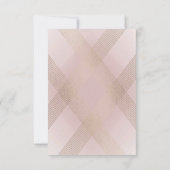 Classic Gold Dusty Roos Pink Monogram Weddenschap RSVP Kaartje (Achterkant)